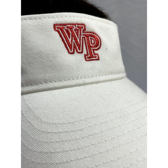word press WP red embroidery Nike white golf tennis visor black swoosh - Picture 1 of 10
